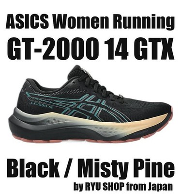 ASICS Women Running Shoes GT-2000 14 GTX 1012B844.002 Black / Misty Pine
