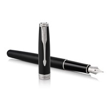Parker Fountain Pen F Fine Point Sonnet Matte Black Ct
