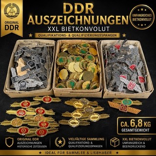 XXL DDR Militaria Orden Konvolut 6 8kg GST NVA Artillerie Panzer Abzeichen