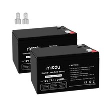 Miady 12V 7Ah Rechargeable Sealed Lead Acid Battery 2 Pack 7a-2 pack