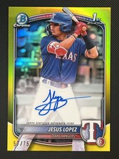2025 Bowman #CPA-JLO Jesus Lopez Chrome Prospect Yellow Refractor #/75