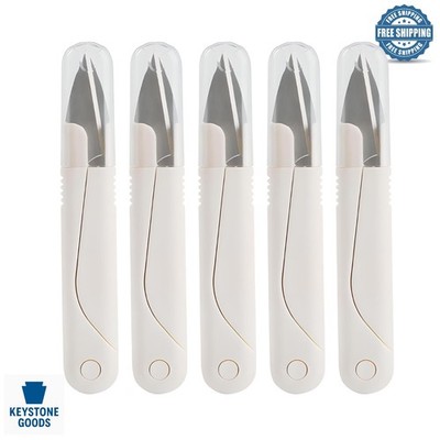 5-Pack Stainless Steel Thread Cutter Scissors   Ergonomic & Versatile Craftin...