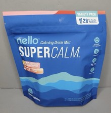 nello SUPER CALM Calming Drink Mix Rasp Lemon  Strawberri 26 Packets 10/27 EXP