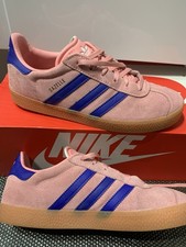 Adidas Gazelle Pink Spark Lucid Blue Colours Size 5uk Great Clean Condition