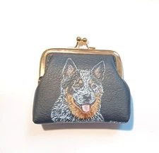 Australian Cattle Dog  Blue Heeler Coin Purse Coin Bag Hand Painted