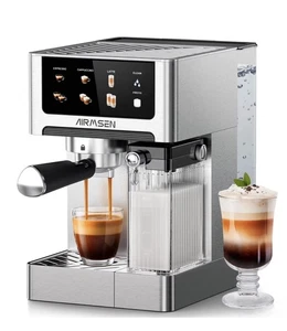 AIRMSEN Espresso Machine with Color Touchscreen, 20 Bar Cappuccino Latte Machine