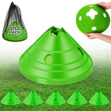 ShinyRelief Jumbo Disc Cones Soccer Training Agility Field Marker 20 Pack Mesh B