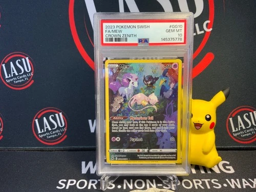 2023 POKEMON SWORD & SHIELD CROWN ZENITH #GG10 FULL ART/MEW PSA 10