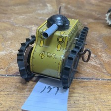 Vintage Tin Wind-Up U.S. Army Tank Toy Vehicle Collectible for 17 Years  Up