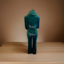 JUICY COUTURE Velour Tracksuit Hoodie Flare Pant Green St. Patty  s Day Medium