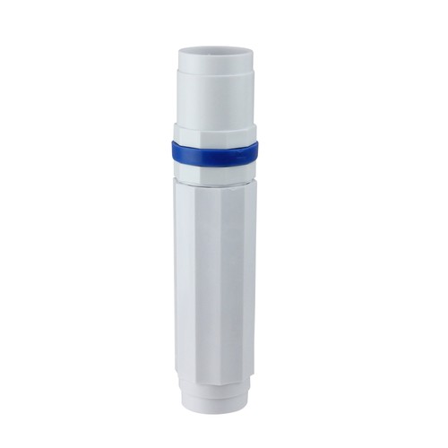 Cámara de lujo Pool Central de 7,5 pulgadas blanca y azul para postes telescópicos de piscina
