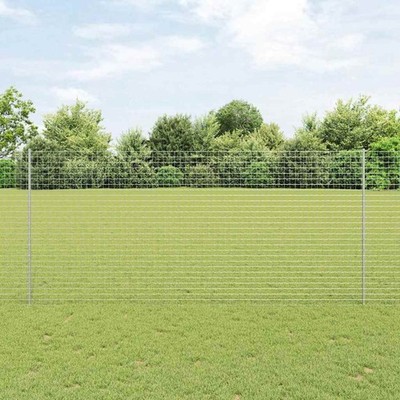 Embedded Fence Post 22 pcs Silver 180 cm Powder-Coated Steel | eBay UK