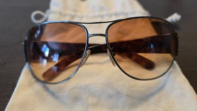 PRADA Brown Aviator Sunglasses for Women for sale | eBay display picture 1
