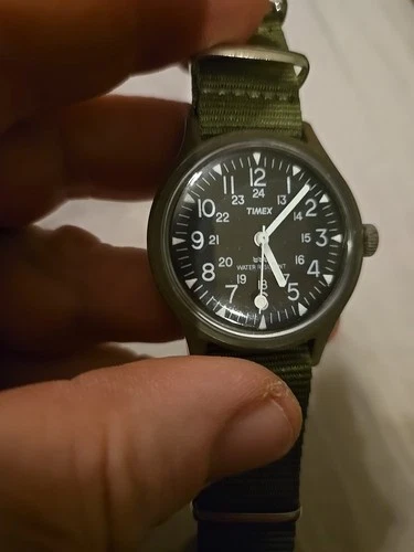 Timex Vintage Quartz 24HR Watch Field Camper Military McGyver