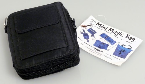 Black Mini Magic Bag | Expandable Wallet and Tote Bag | Great for on the Go! - Picture 3 of 4