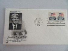 Jimmy Carter 1977 Inauguration Day Cover (39th President) Issued 1-20-1977