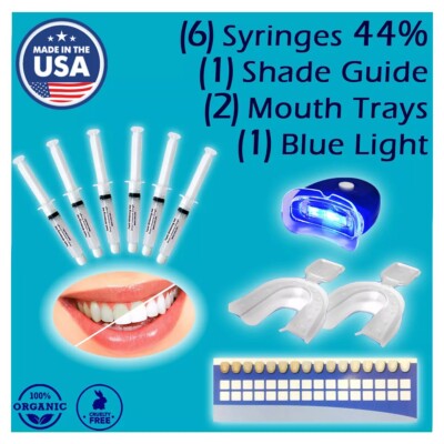 Teeth Whitening Laser UV Led Light Kit Tooth Whitener 44% Gel
