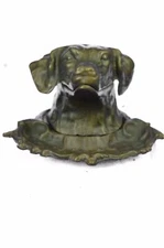 Art Deco Labrador Incense Burner Bronze Sculpture Figurine Figure Statue