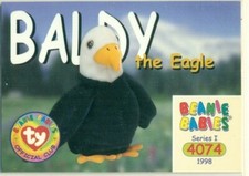 BEANIE BABIES TRADING CARD - SERIES 1 - SERIES I - BALDY THE EAGLE - #4074