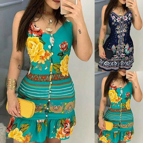 Sexy Vestido de Mujer Playero Playa Informal Blusa Ropa Mujer Vestido | eBay