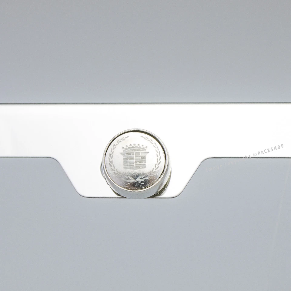 Chrome Stainless Steel Laser Engraved License Plate Frame Fits Cadillac Old Logo - Image 3 of 4