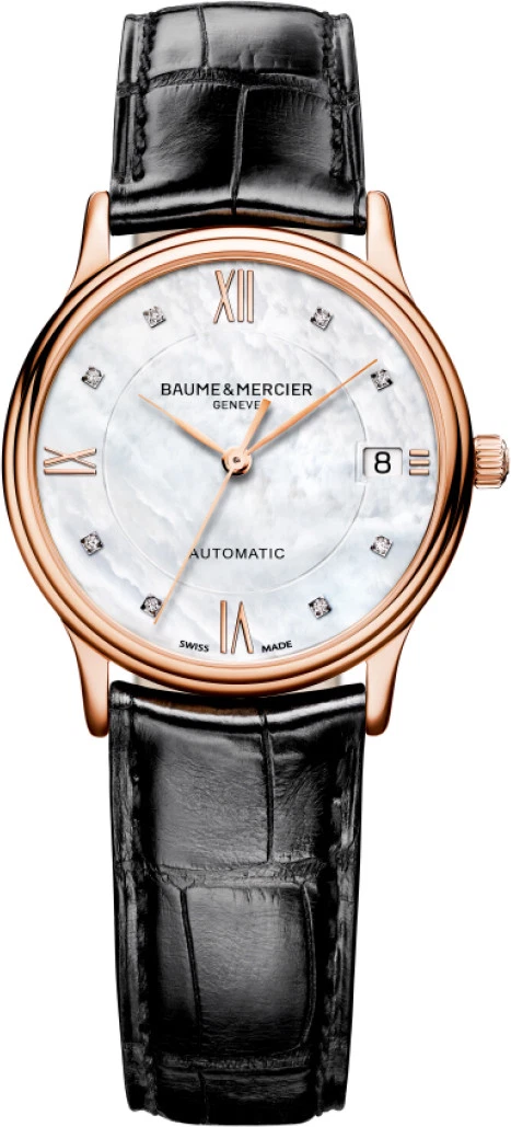 New Women s Baume Mercier Classima MoP Diamond Rose Gold Luxury Watch MOA10077