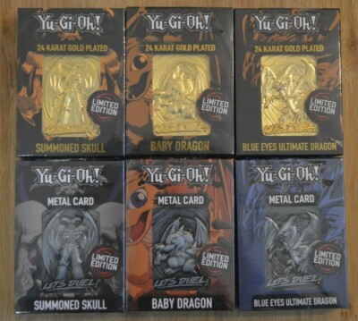 Yu-Gi-Oh! Fanattik Metal Card & 24K Gold Plated Limited Edition Karten