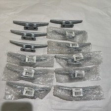 Qty 12 New Dock Edge 2806-F Dock Cleat, 6" Galvanized, Grey LOT