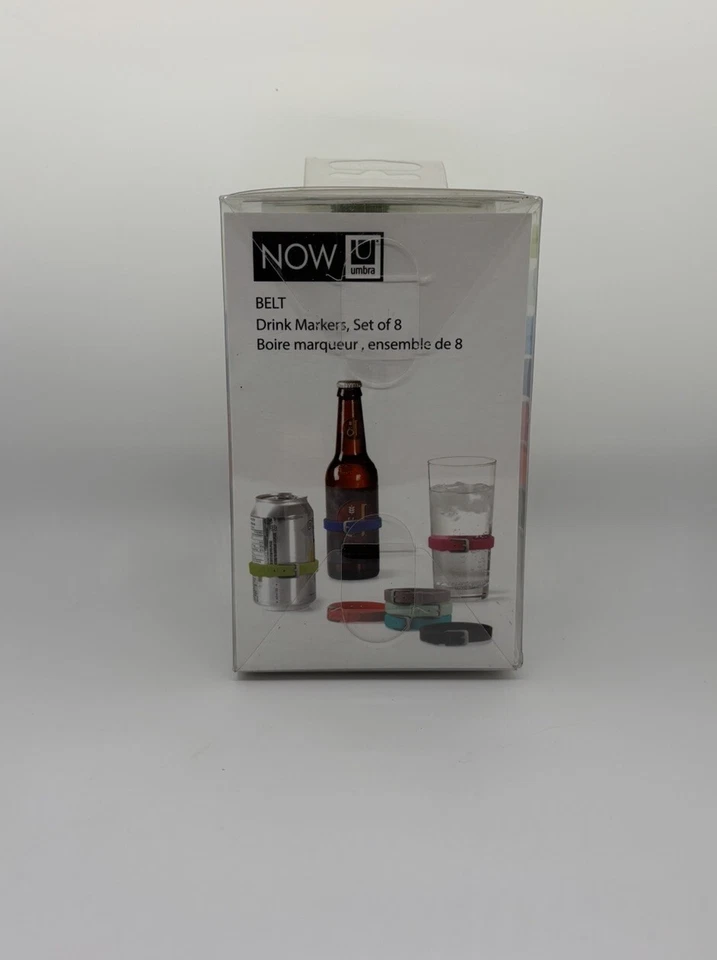 Marcador de vidrio de bebida cinturón de colores ajustable para tazas de vidrio de fiesta hombre cueva novedad Foto 3 de 3