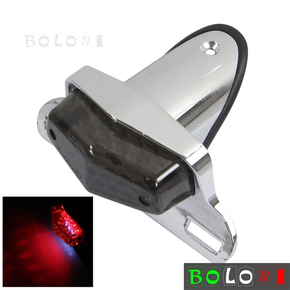 Motorcycle 12V Lucas LED Brake Taillight For Harley Honda Yamaha Cafe Racer  - Изображение 4 из 4