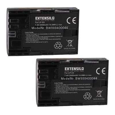 2x Akku für Canon EOS 5DS 5DS R 5D Mark III 5D Mark IV 5D Mark II 2000mAh 7,4V