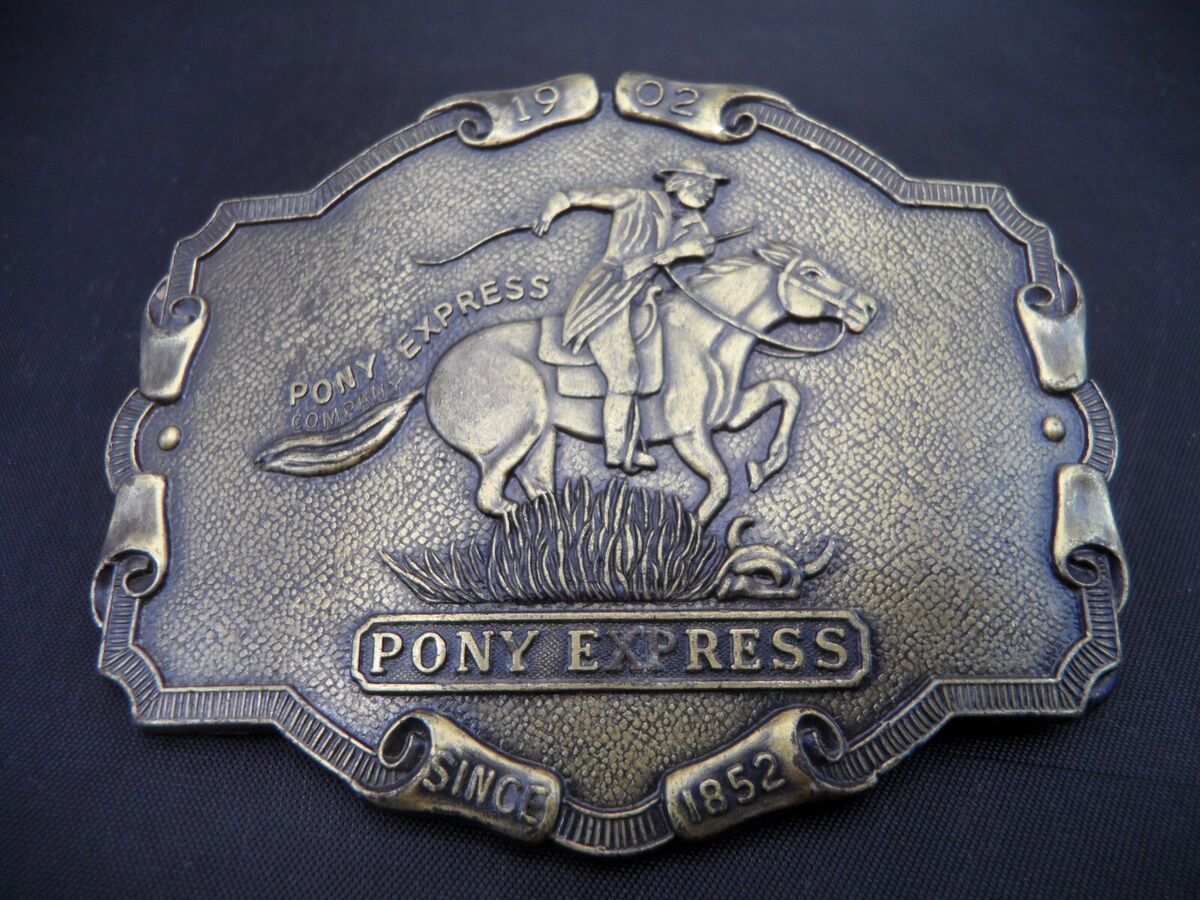 Antique Old West Pony Express Horseback Mail ID Law Badge Antique Old West Pony Express Horseback Mail ID Law Badge