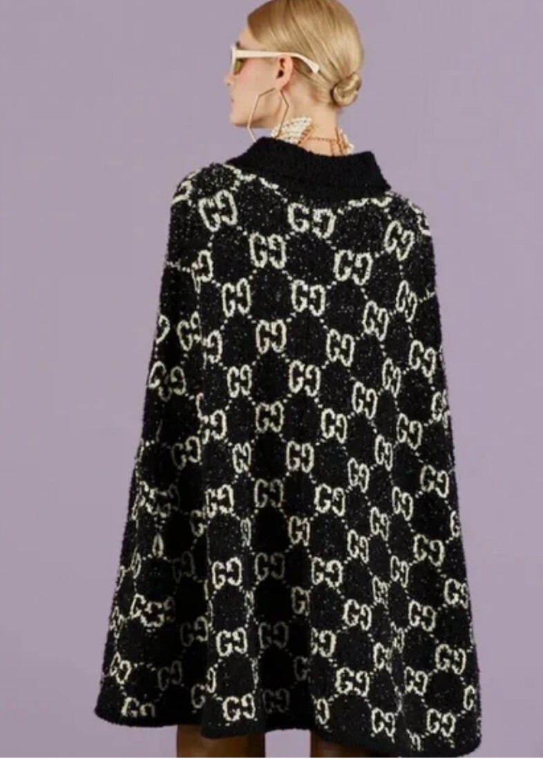 キャップ GUCCI JACQUARD CAPE NWT Gucci Fine Cotton Cape with GG Jacquard Pattern RETAIL