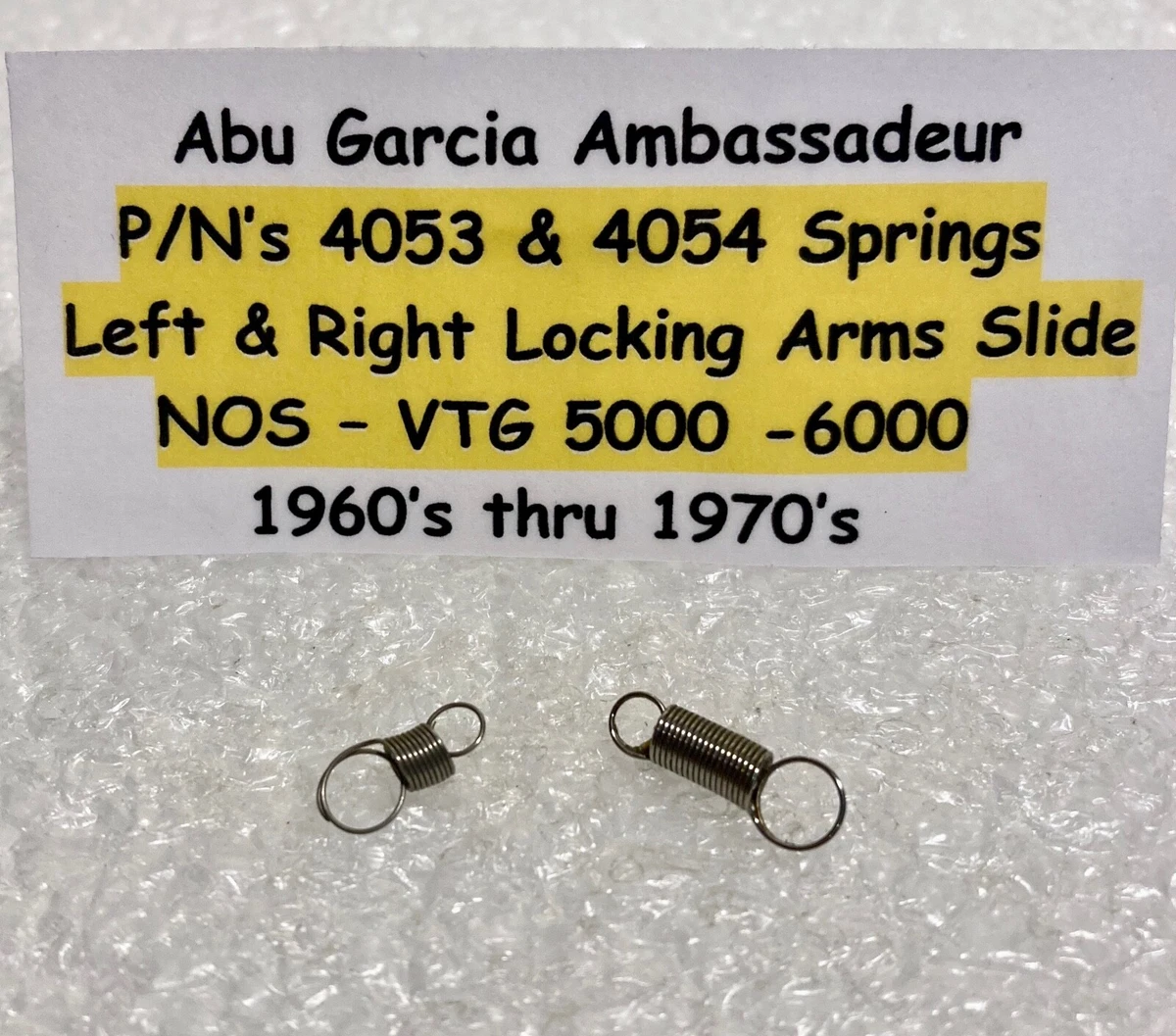 Abu Garcia Reel Handle Lock Nut & Spring Parts – For Ambassadeur 5000-7000