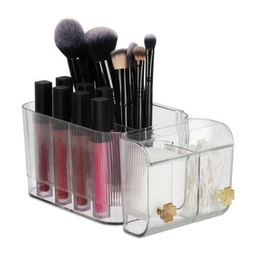 Organizador de cosméticos recipiente de utensilios de baño soporte de pared cepillo almacenamiento de maquillaje - Imagen 1 de 7