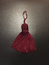 Tassel For Grandfather Clock key. (Burgundy)