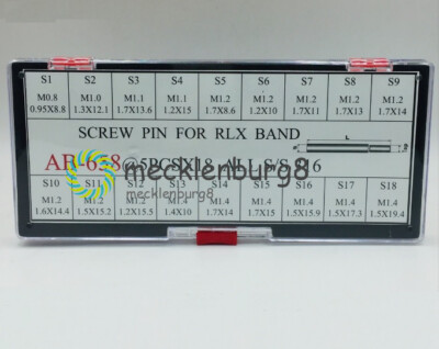 1 Set 90 Assorted Sizes Screw Pins Links for Rlx Watch Band Bracelet Strap