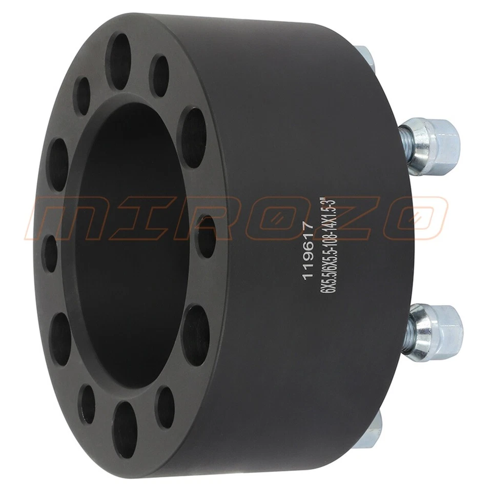 4 Pcs 3" 6x5.5 14x1.5 Wheel Spacers For 1999-2025 Chevrolet Silverado 1500 - Image 4 of 4