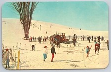 Mount Otsego Ski Tow Cooperstown New York Vtg Postcard Snow Slope Trail Winter