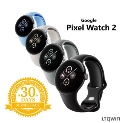 Google Pixel Watch 2 41mm WiFi | LTE (Unlocked) Black Gold Silver w/ Band - Poor
