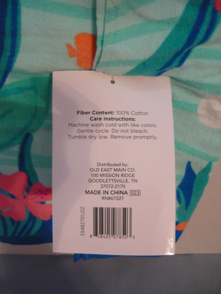 Toalla de baño sirena con capucha para niños 100 % algodón 23" X 51" Foto 3 de 4