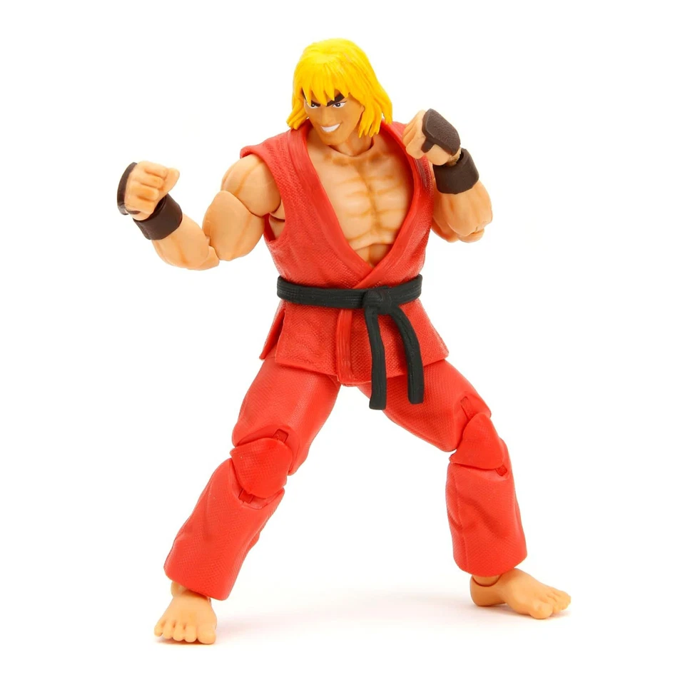 Figura de acción articulada Jada Toys Street Fighter II Ken 6 pulgadas RARA