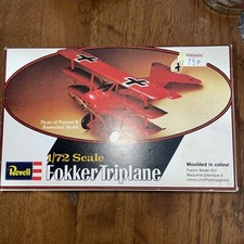 Vintage 1978 Revell Fokker Triplane  1/72 Scale Plastic Model Kit