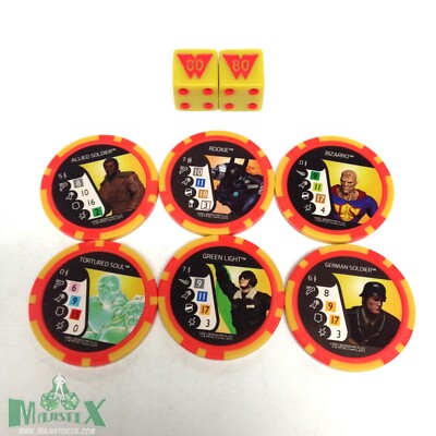 Heroclix Wonder Woman 80th Anniversary set COMPLETE Dice (2) and Tokens (6) set!