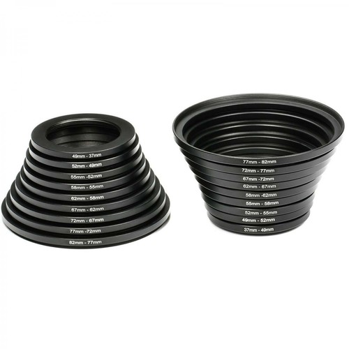 K&F Concept 18pcs Camera Lens Filter Metal Stepping Rings kit Up Down Ring Set - Picture 4 of 13