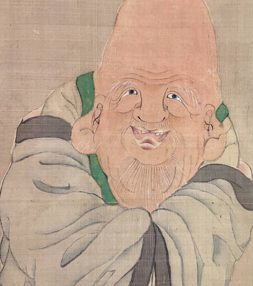 JAPANESE PAINTING HANGING SCROLL JAPAN Longevity Old Man ANTIQUE