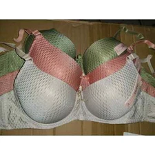 Pack of 3 Mamia Push Up Bra Womens 38B Multicolor Polyester Blend Sleepwear (Z4)