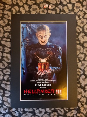 HELLRAISER III HELL ON EARTH RETRO HORROR ICON CLIVE BARKER MOUNTED POSTER