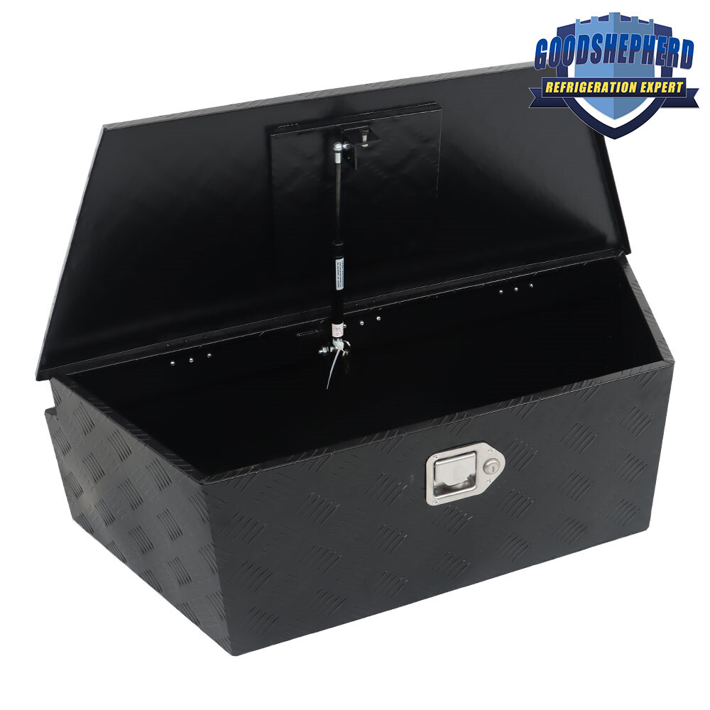 Black Steel 39"X16.5"X12" Truck Tongue Tool Box Trailer Flatbed Storage