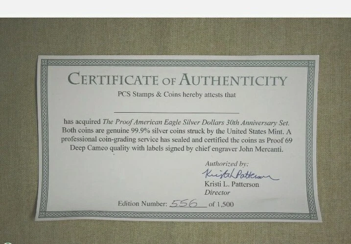 1986-S & 2016-W SILVER EAGLE 30TH ANNIVERSARY SET IN BOX - NGC PF 69 ULTRA CAMEO - Image 4 of 4